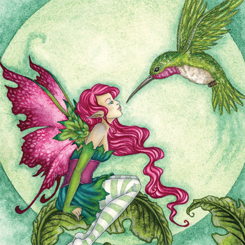 Flirting Fairy and Hummingbird by Amy Brown AirPods Pro 2nd Gen Skin